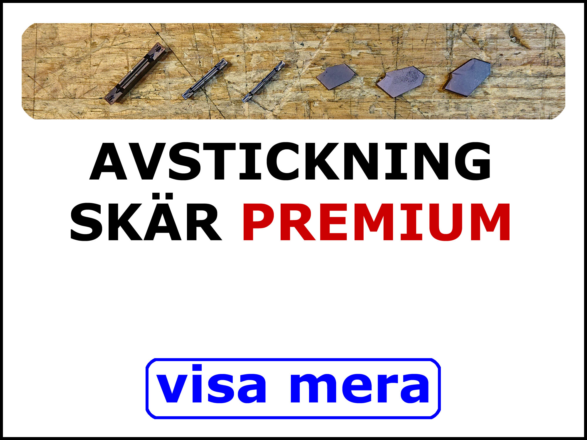 Svarvskär för avstickning hårt stål.