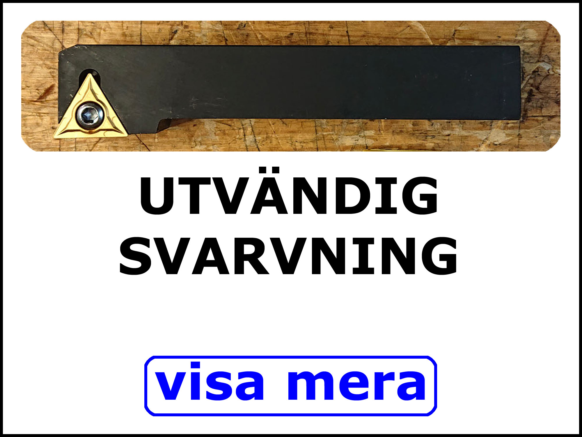 Skärhållare utsida.