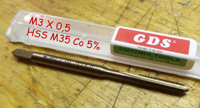 Gängtapp 3,0 HSS Co5%