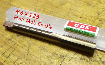 Gängtapp 8,0 HSS Co5%